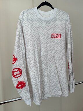 Disney x Marvel Unisex Avengers Icons Red White Spirit Jersey - Size XXL